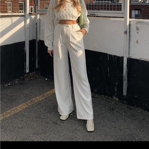 Princess Polly Huxley Pant in white